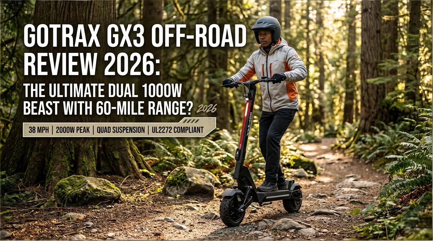Gotrax GX3 Review 2026: A 38MPH Off-Road Beast with 60-Mile Range